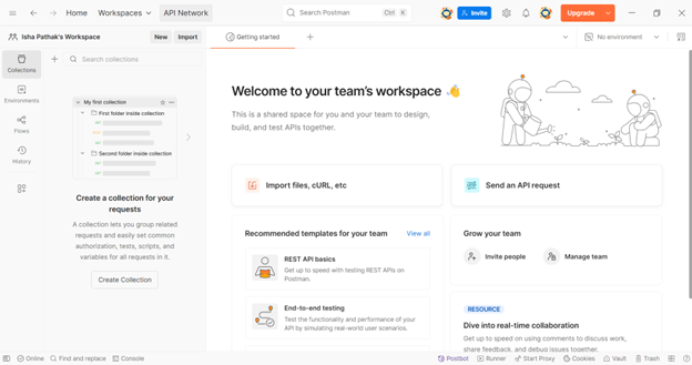 Click on the ‘Continue’ button, and you will be redirected to the Your Workspace screen