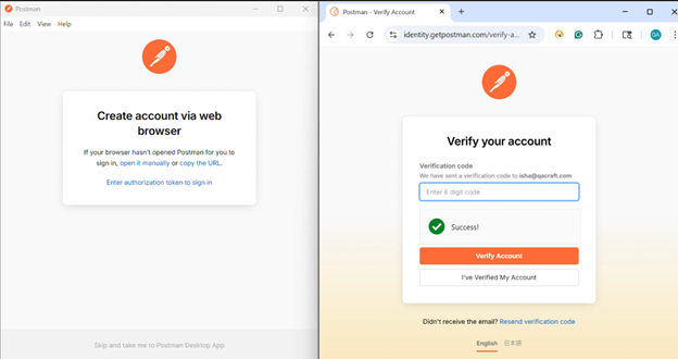 Enter the 6-digit verification code sent to your email address to verify your account