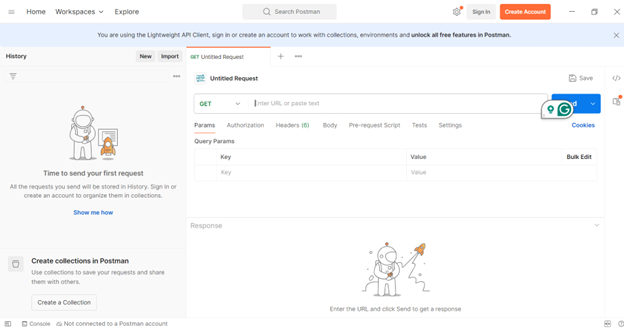 click on the  “Create Account” button.