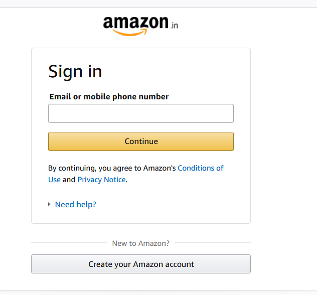 amazon login