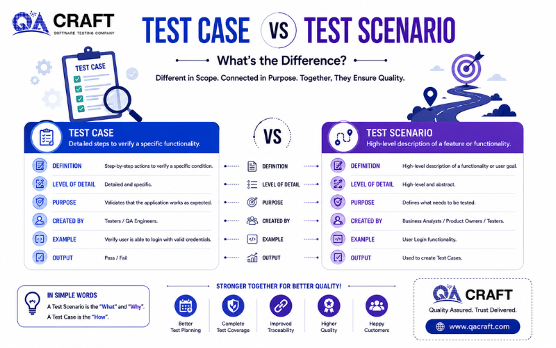 Test Case Vs Test Scenario Whats the Difference