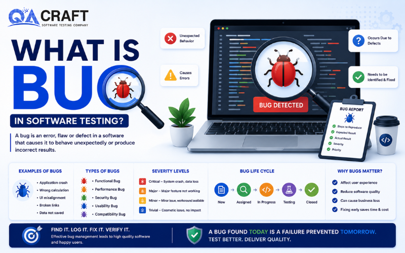 What is Bug in Software Testing