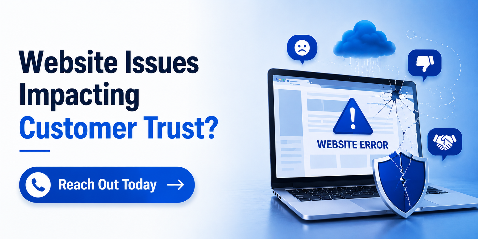Website issues impacting customer trust