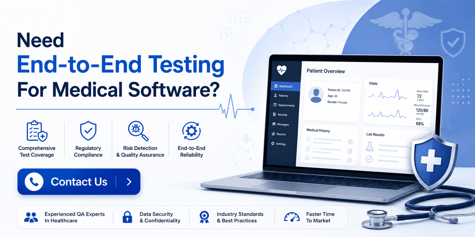 End-to-end testing for medical software