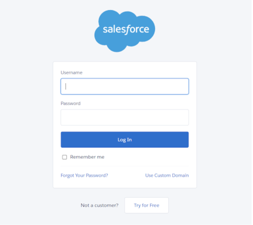 login page salesforce.com