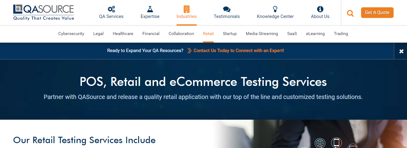 QASource - Pos, retail and Ecommerce testing services