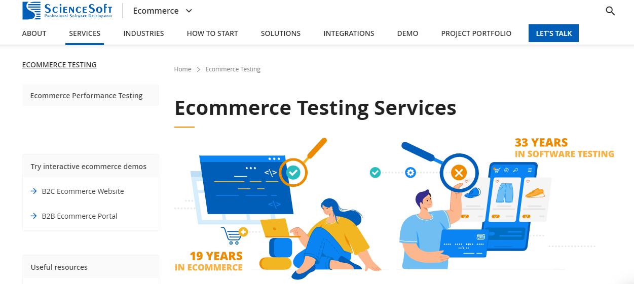 Sciencesoft - Ecommerce app-website testing