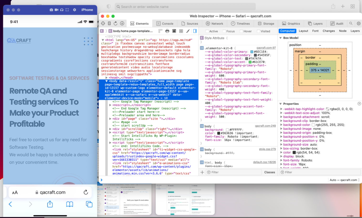 Debug website on iPhone using Web Inspector image 8