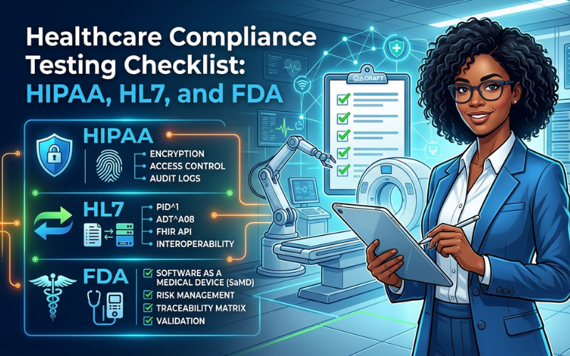 Healthcare Compliance Testing Checklist for HIPAA, HL7, and FDA