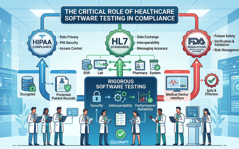 Why Do HIPAA HL7 and FDA Compliance Require Healthcare Software Testing