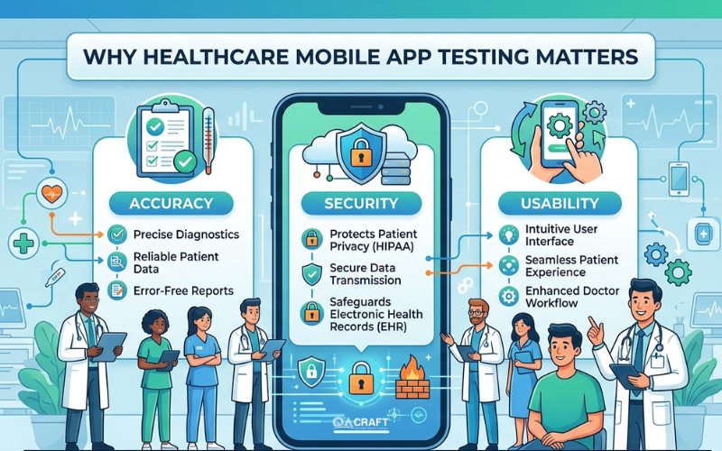 Why Healthcare Mobile App Testing Matters: Accuracy, Security, and Usability?