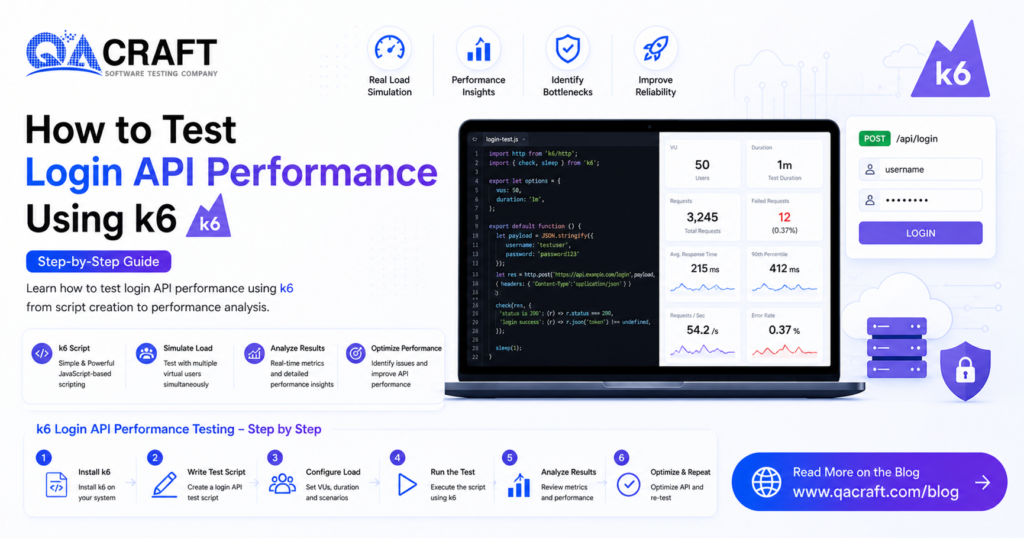 How to Test Login API Performance Using k6 Step-by-Step Guide