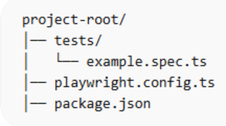 After installation of playwright, it will create a project structure which looks like: - QACRAFT After installation of playwright, it will create a project structure which looks like: